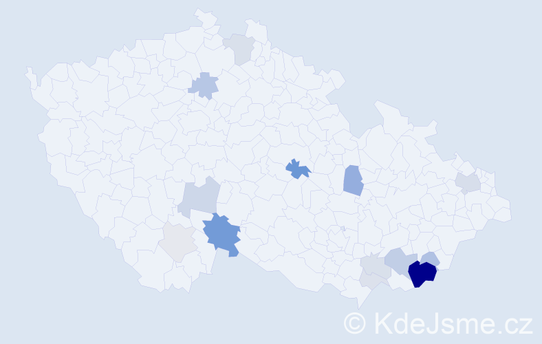Příjmení: 'Toral', počet výskytů 49 v celé ČR