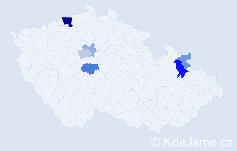 Příjmení: 'Zdvyhalová', počet výskytů 17 v celé ČR