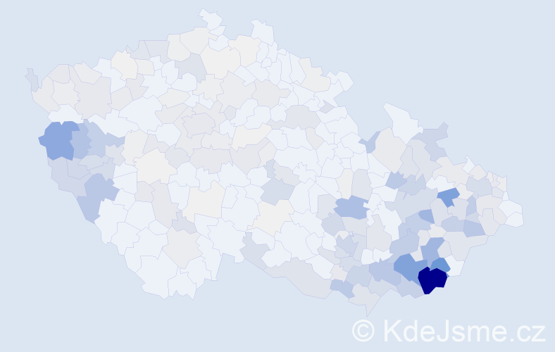 Příjmení: 'Janča', počet výskytů 1041 v celé ČR