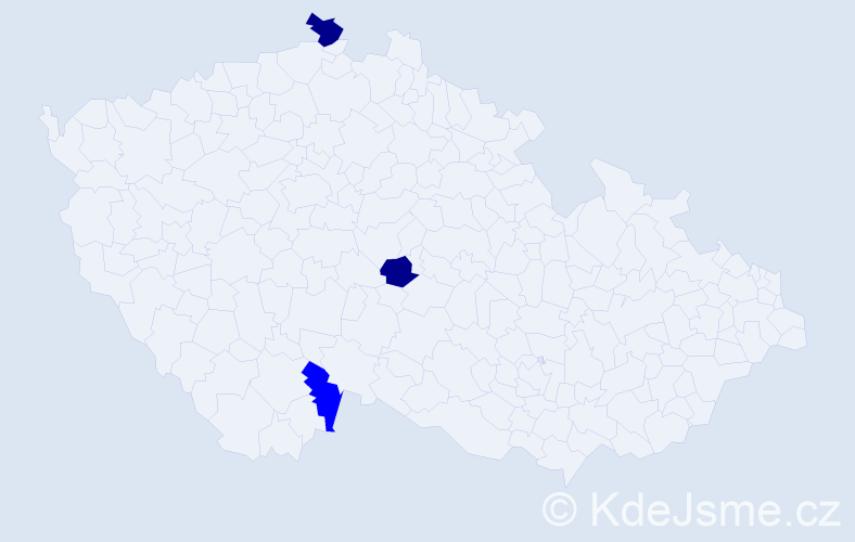 Příjmení: 'Gampe', počet výskytů 8 v celé ČR