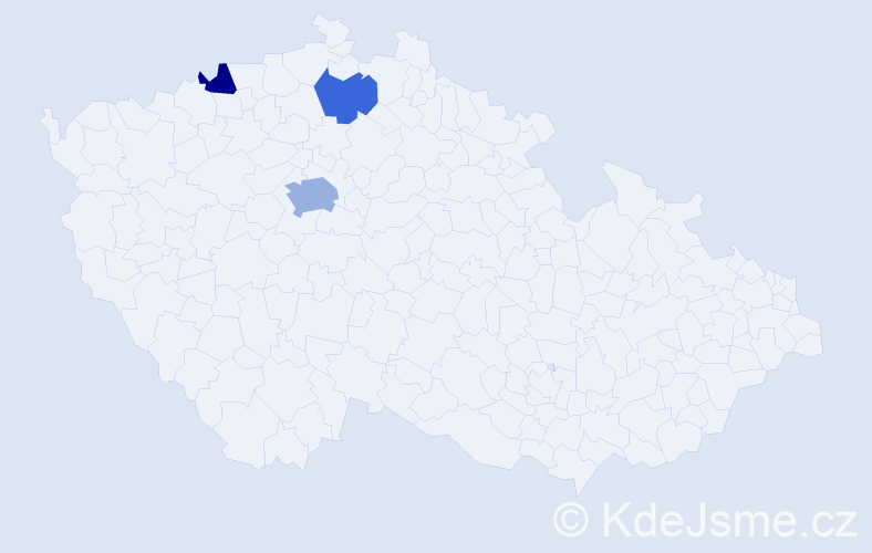 Příjmení: 'Freitas', počet výskytů 5 v celé ČR