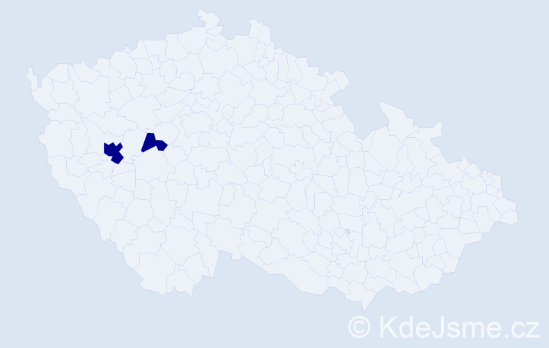 Příjmení: 'Keberdle', počet výskytů 2 v celé ČR