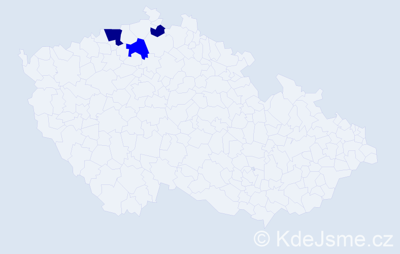 Příjmení: 'Trško', počet výskytů 5 v celé ČR