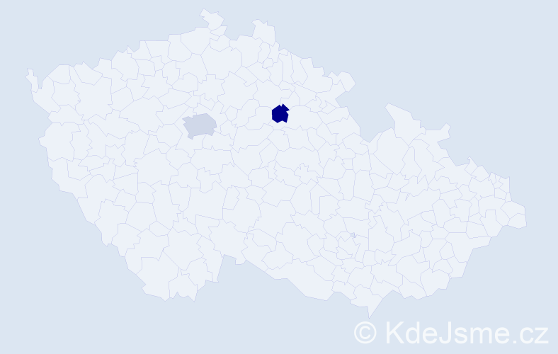 Příjmení: 'Bunzáková', počet výskytů 7 v celé ČR