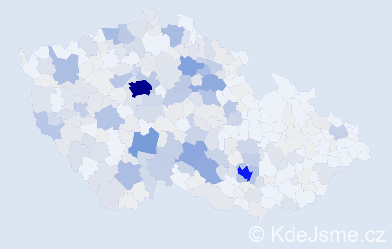 Příjmení: 'Kazdová', počet výskytů 1077 v celé ČR