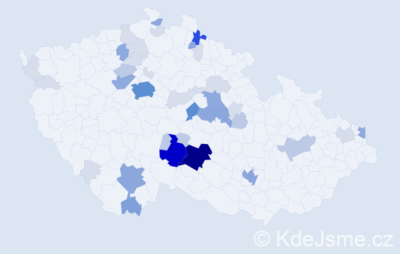 Příjmení: 'Marousek', počet výskytů 123 v celé ČR