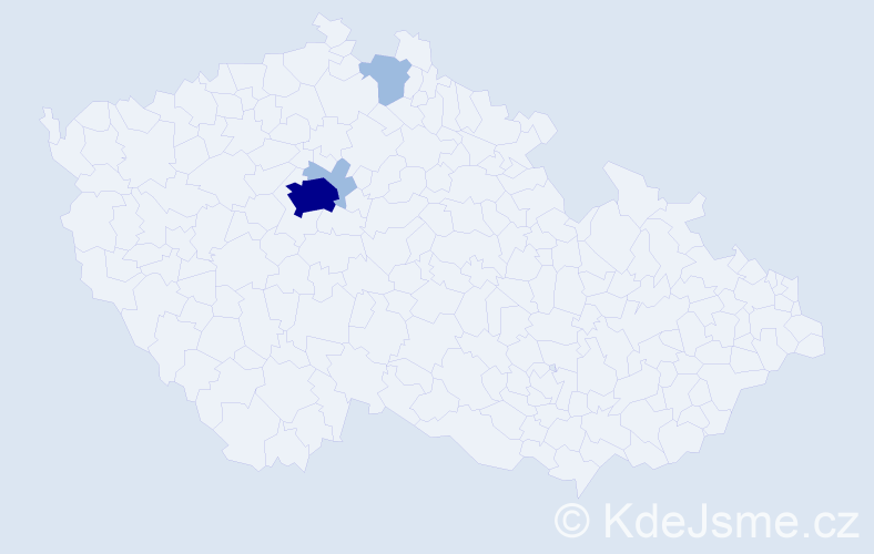 Příjmení: 'Vykuková', počet výskytů 6 v celé ČR
