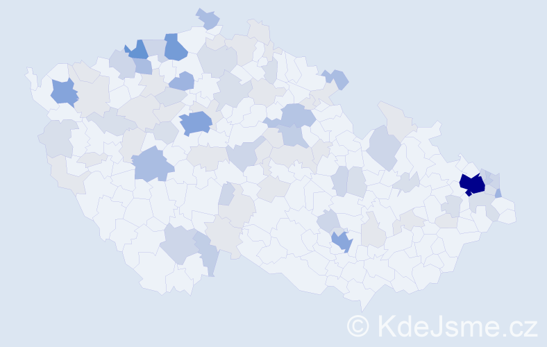 Příjmení: 'Horvath', počet výskytů 239 v celé ČR