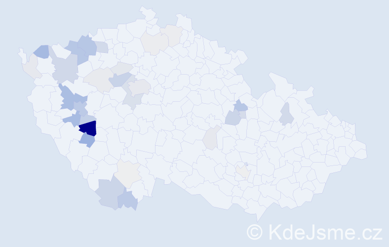 Příjmení: 'Marešková', počet výskytů 108 v celé ČR