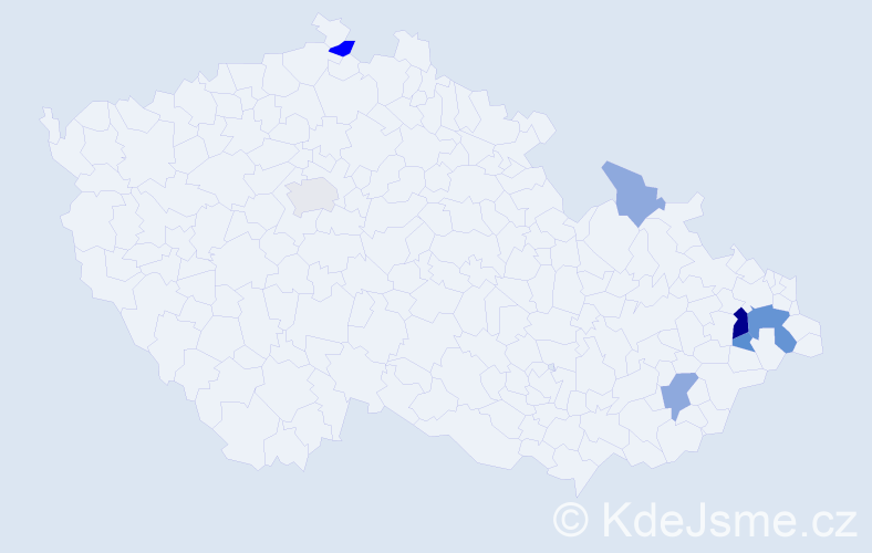 Příjmení: 'Wesleyová', počet výskytů 17 v celé ČR