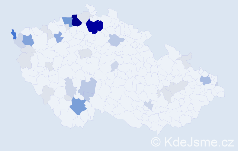Příjmení: 'Džudžová', počet výskytů 134 v celé ČR