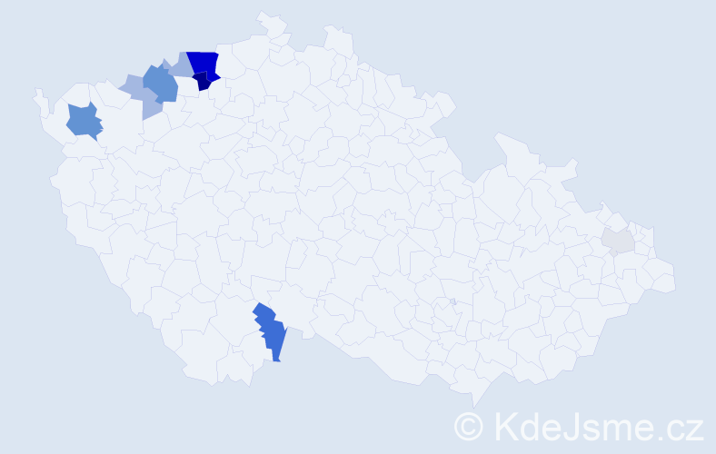 Příjmení: 'Ádiová', počet výskytů 27 v celé ČR