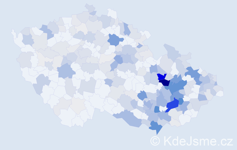 Příjmení: 'Rozsypal', počet výskytů 898 v celé ČR
