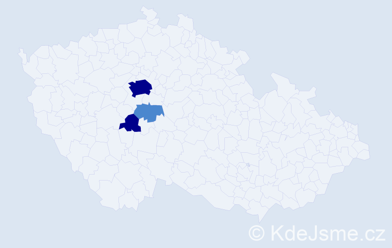 Příjmení: 'Chyle', počet výskytů 15 v celé ČR