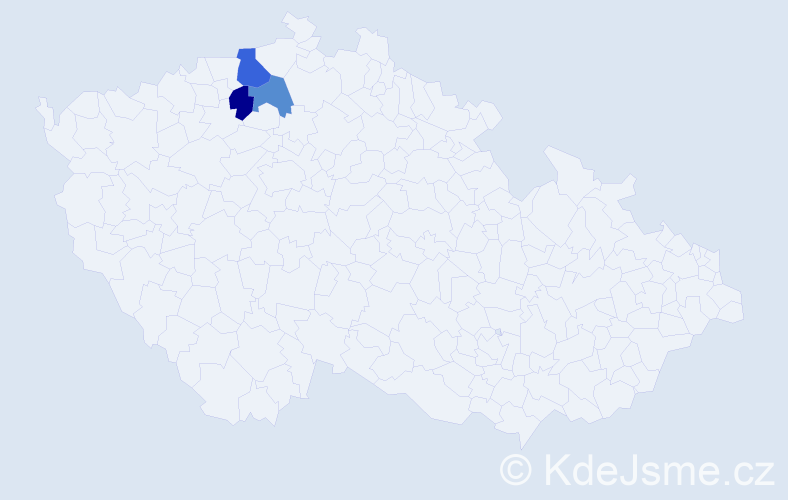 Příjmení: 'Brizgal', počet výskytů 4 v celé ČR