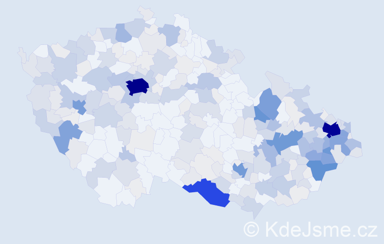 Příjmení: 'Drozdová', počet výskytů 1209 v celé ČR