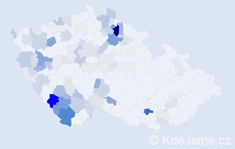 Příjmení: 'Kordík', počet výskytů 337 v celé ČR