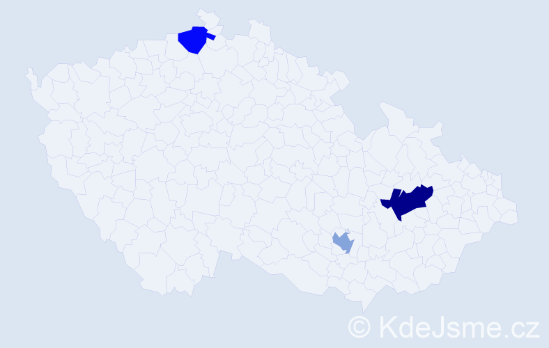 Příjmení: 'Bachňáková', počet výskytů 4 v celé ČR