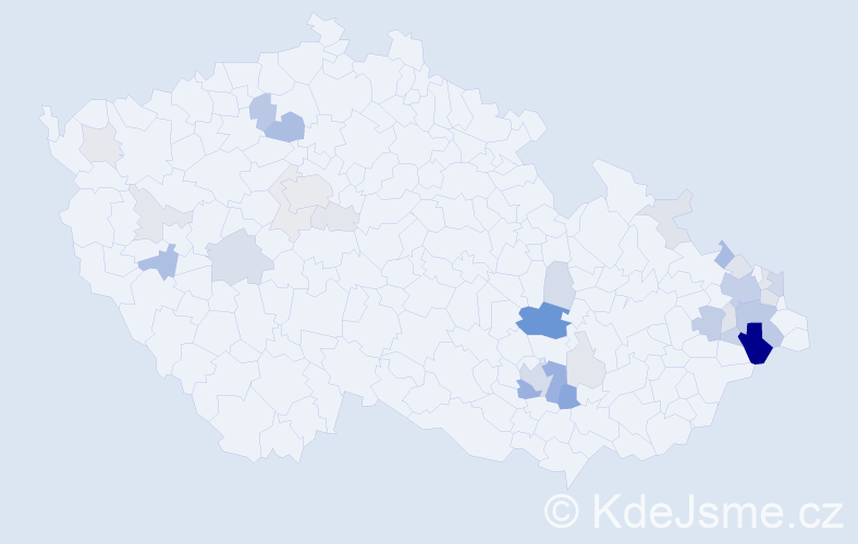 Příjmení: 'Krautová', počet výskytů 101 v celé ČR