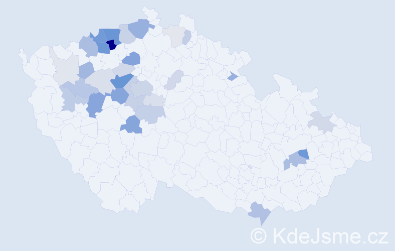 Příjmení: 'Rouček', počet výskytů 122 v celé ČR