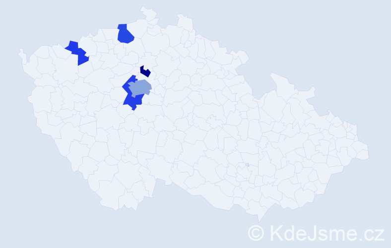 Příjmení: 'Heveroch', počet výskytů 11 v celé ČR