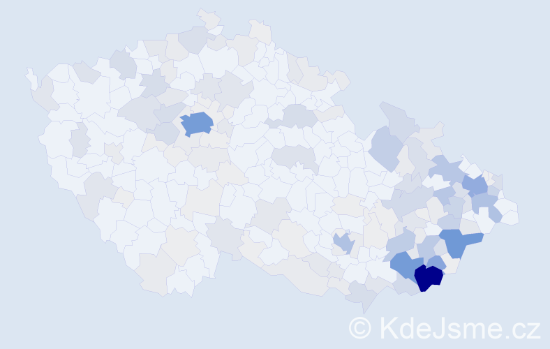 Příjmení: 'Mikulec', počet výskytů 688 v celé ČR