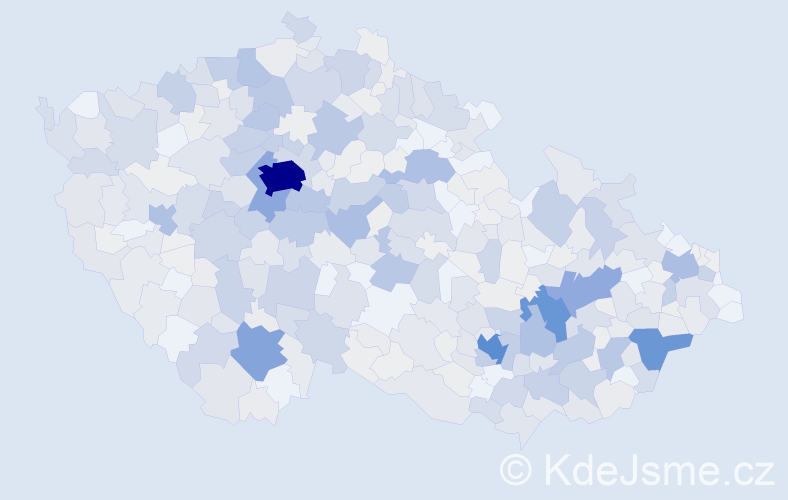 Příjmení: 'Kocourek', počet výskytů 2324 v celé ČR