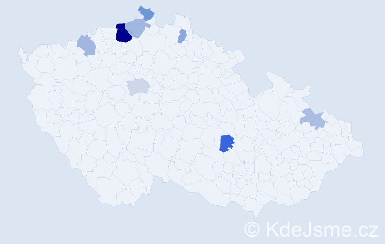 Příjmení: 'Hempel', počet výskytů 18 v celé ČR