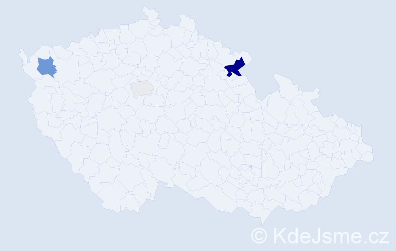 Příjmení: 'Mathová', počet výskytů 8 v celé ČR