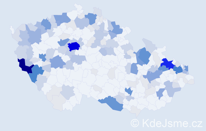 Příjmení: 'Haas', počet výskytů 583 v celé ČR