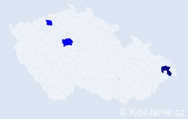 Příjmení: 'Dudiaková', počet výskytů 7 v celé ČR
