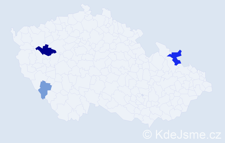 Příjmení: 'Kundráč', počet výskytů 8 v celé ČR