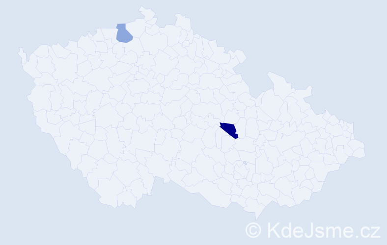 Příjmení: 'Kruit', počet výskytů 2 v celé ČR