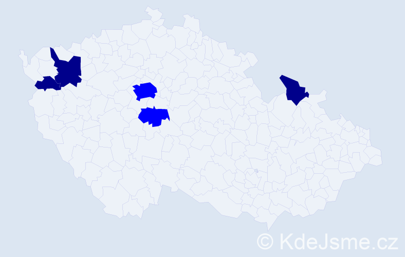 Příjmení: 'Moldavanová', počet výskytů 8 v celé ČR