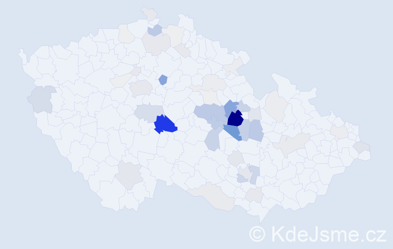Příjmení: 'Pohorská', počet výskytů 193 v celé ČR