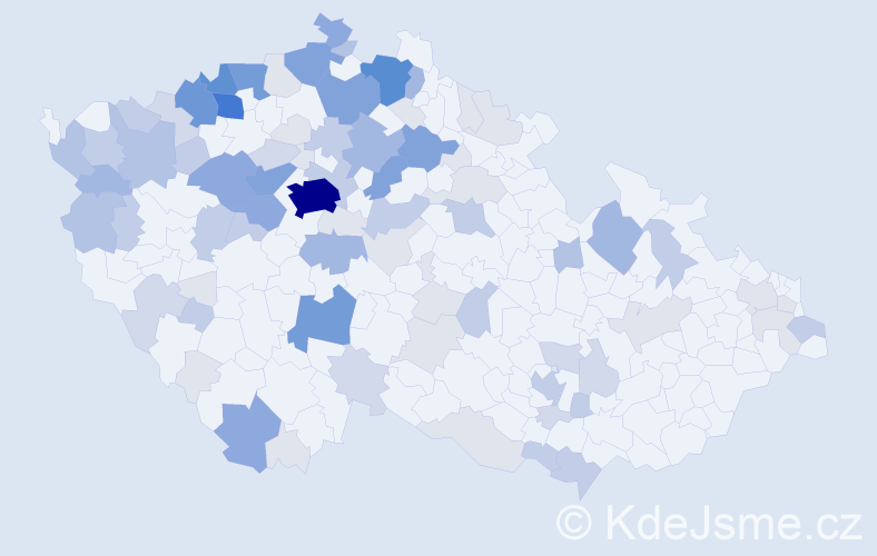 Příjmení: 'Kovač', počet výskytů 304 v celé ČR