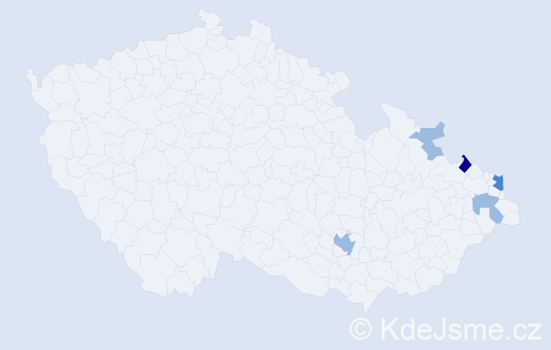 Příjmení: 'Neuvaldová', počet výskytů 9 v celé ČR