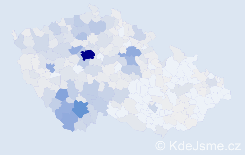 Příjmení: 'Kouba', počet výskytů 2280 v celé ČR