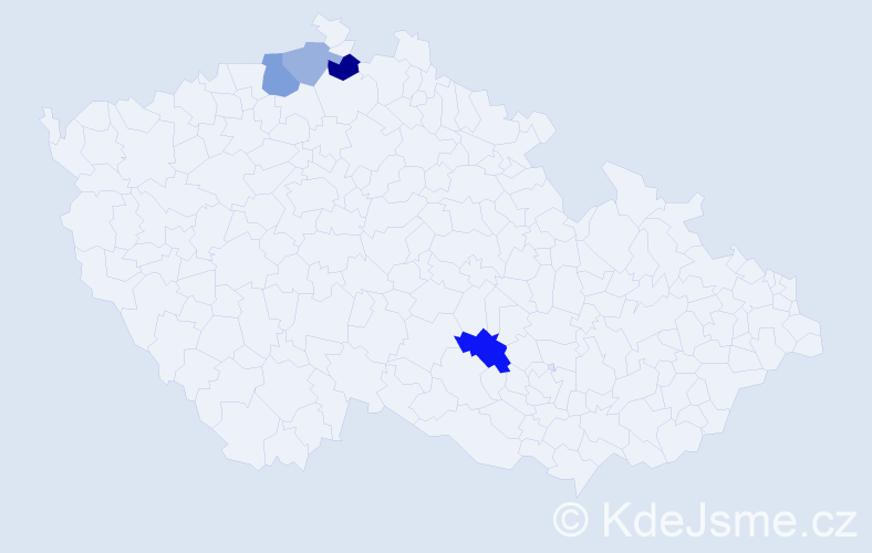 Příjmení: 'Kyusová', počet výskytů 7 v celé ČR