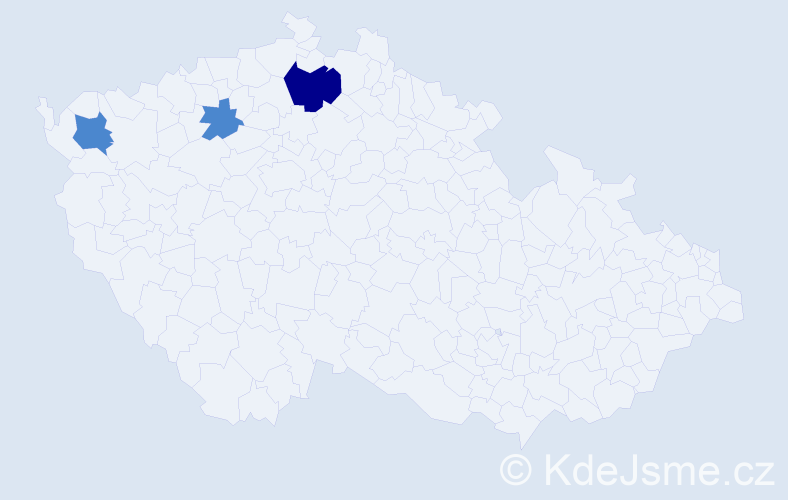 Příjmení: 'Sakson', počet výskytů 5 v celé ČR