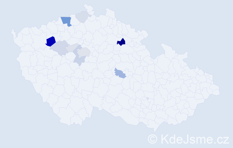 Příjmení: 'Westfál', počet výskytů 30 v celé ČR