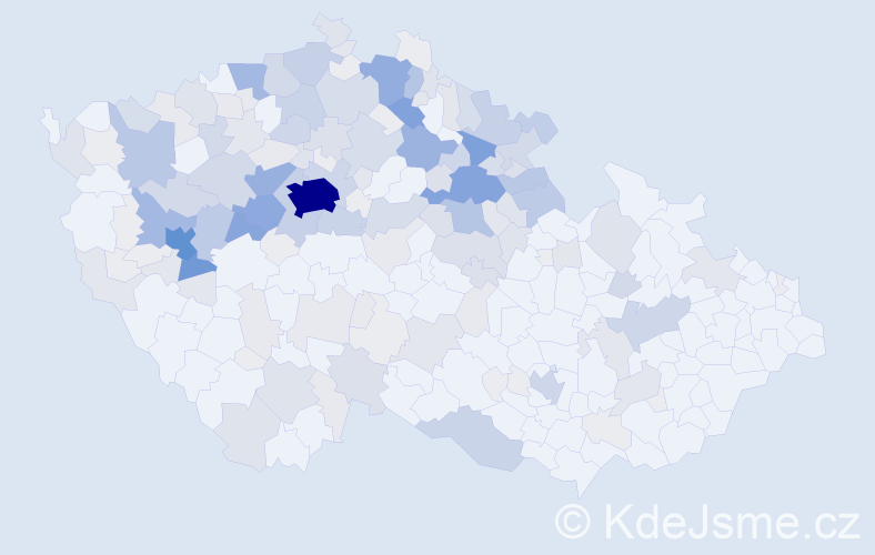 Příjmení: 'Mencl', počet výskytů 859 v celé ČR