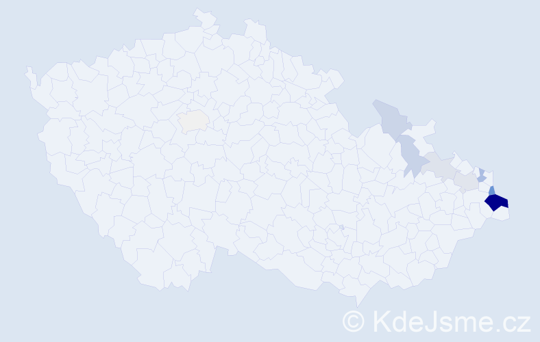 Příjmení: 'Taska', počet výskytů 28 v celé ČR