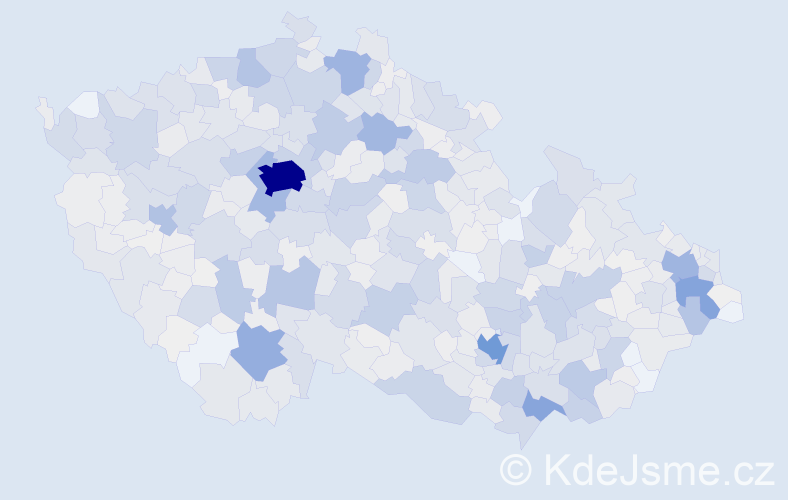 Příjmení: 'Bílková', počet výskytů 4620 v celé ČR