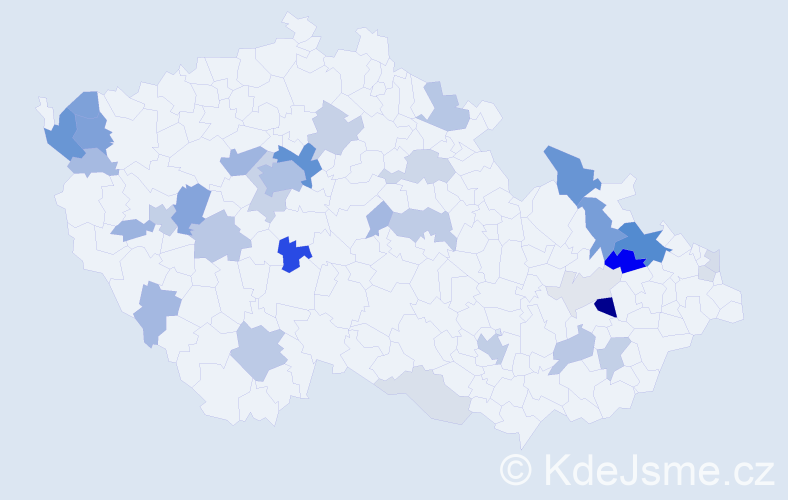 Příjmení: 'Kolb', počet výskytů 112 v celé ČR
