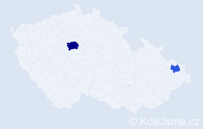 Příjmení: 'Kostiuková', počet výskytů 8 v celé ČR