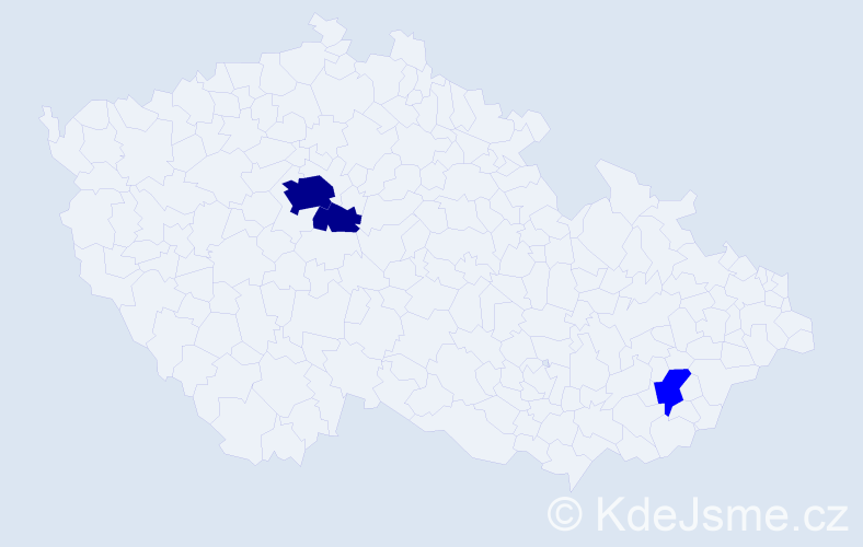 Příjmení: 'Klevtsova', počet výskytů 5 v celé ČR