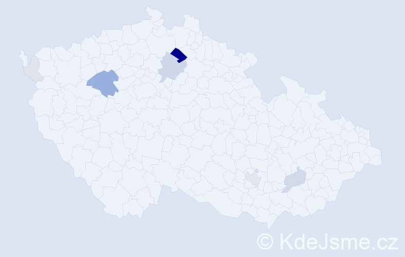 Příjmení: 'Čečelská', počet výskytů 22 v celé ČR