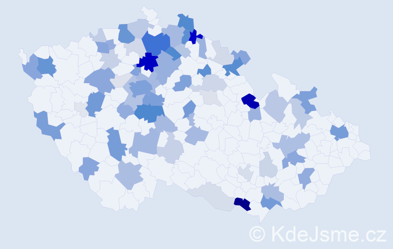 Příjmení: 'Bergmann', počet výskytů 247 v celé ČR