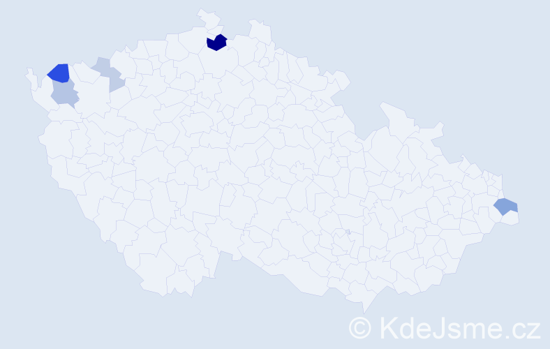Příjmení: 'Kašubiaková', počet výskytů 14 v celé ČR